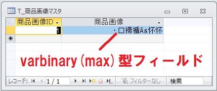 varbinary(max)のレコード追加